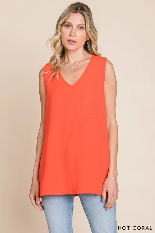 AIR FLOW V-NECK POCKET TANK