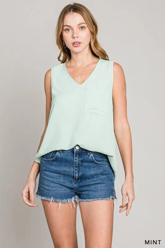 AIR FLOW V-NECK POCKET TANK