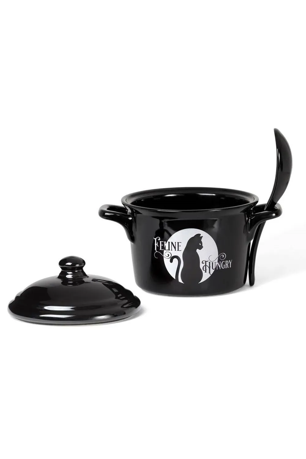 Alchemy - Ceramic Bowl and Spoon Feline Hungry | Dark Ages