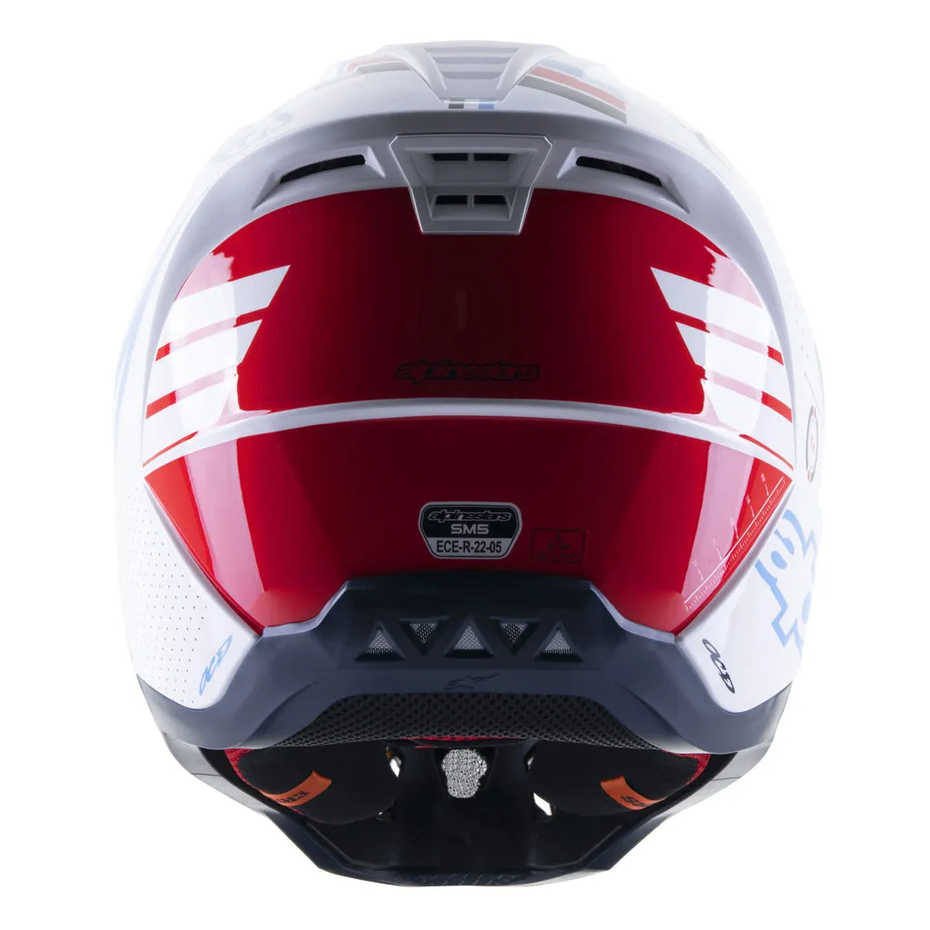 Alpinestars - 2023 SM5 Action White/Blue Helmet