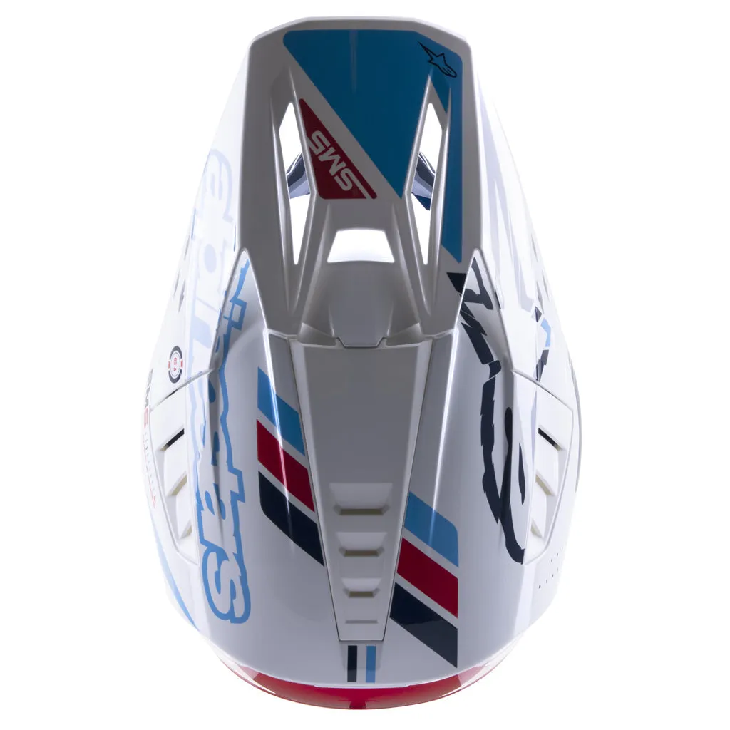 Alpinestars - 2023 SM5 Action White/Blue Helmet