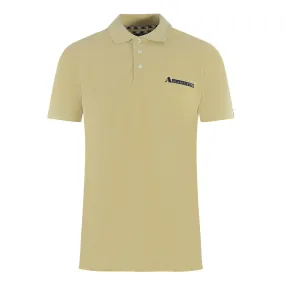 Aquascutum Boxed Logo Beige Polo Shirt