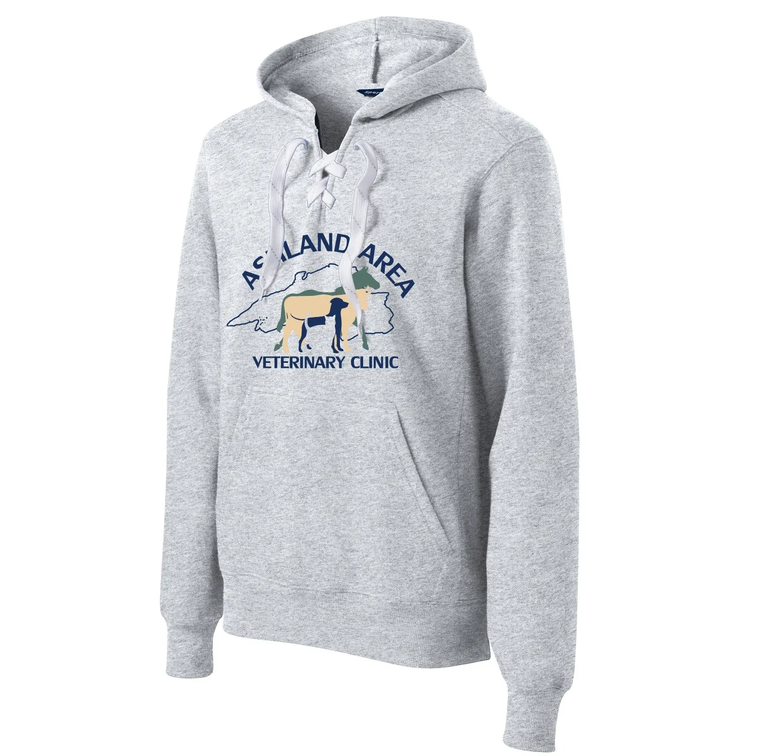 Ashland Vet Clinic Lace Up Pullover Hooded Sweatshirt