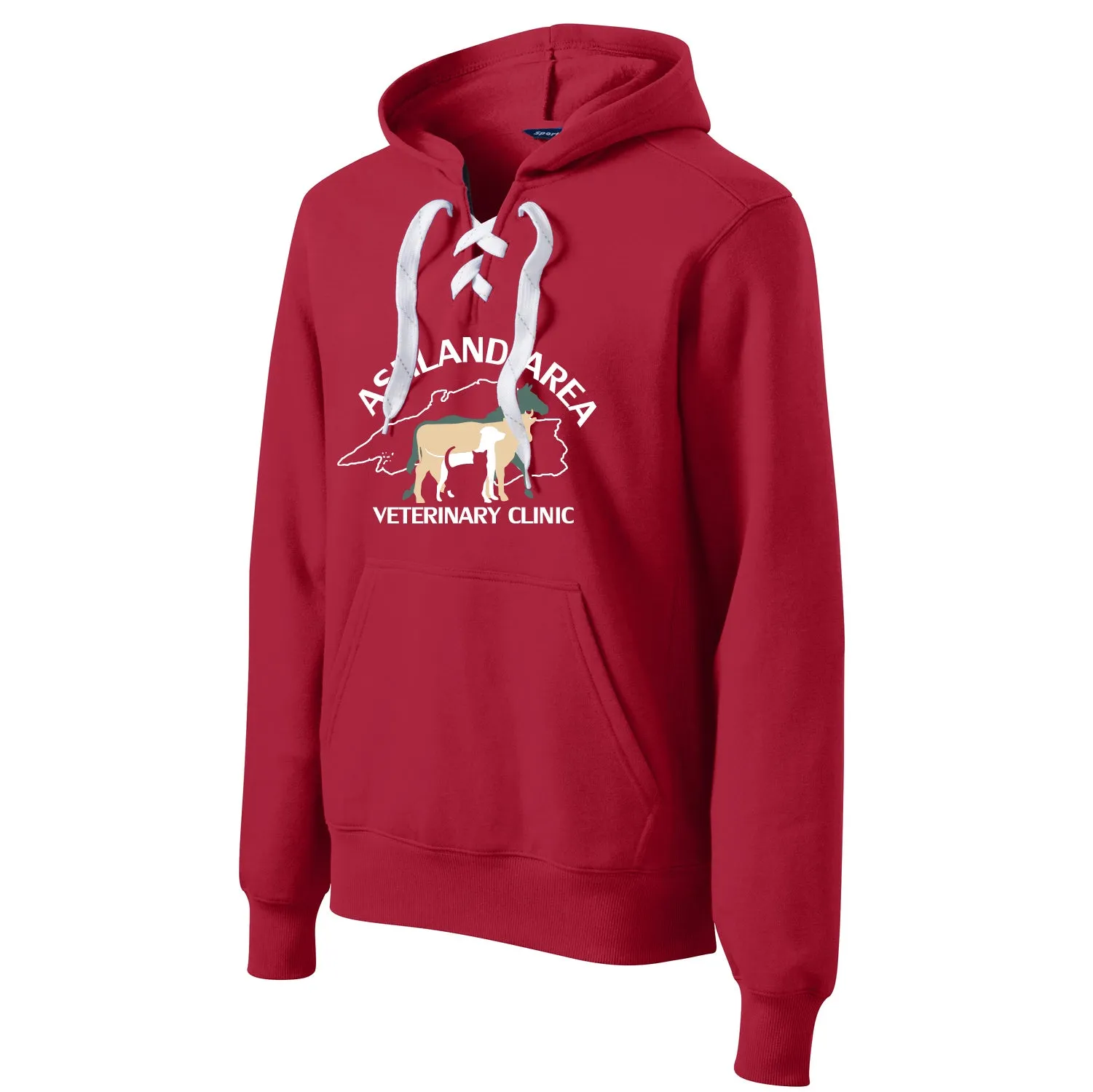 Ashland Vet Clinic Lace Up Pullover Hooded Sweatshirt