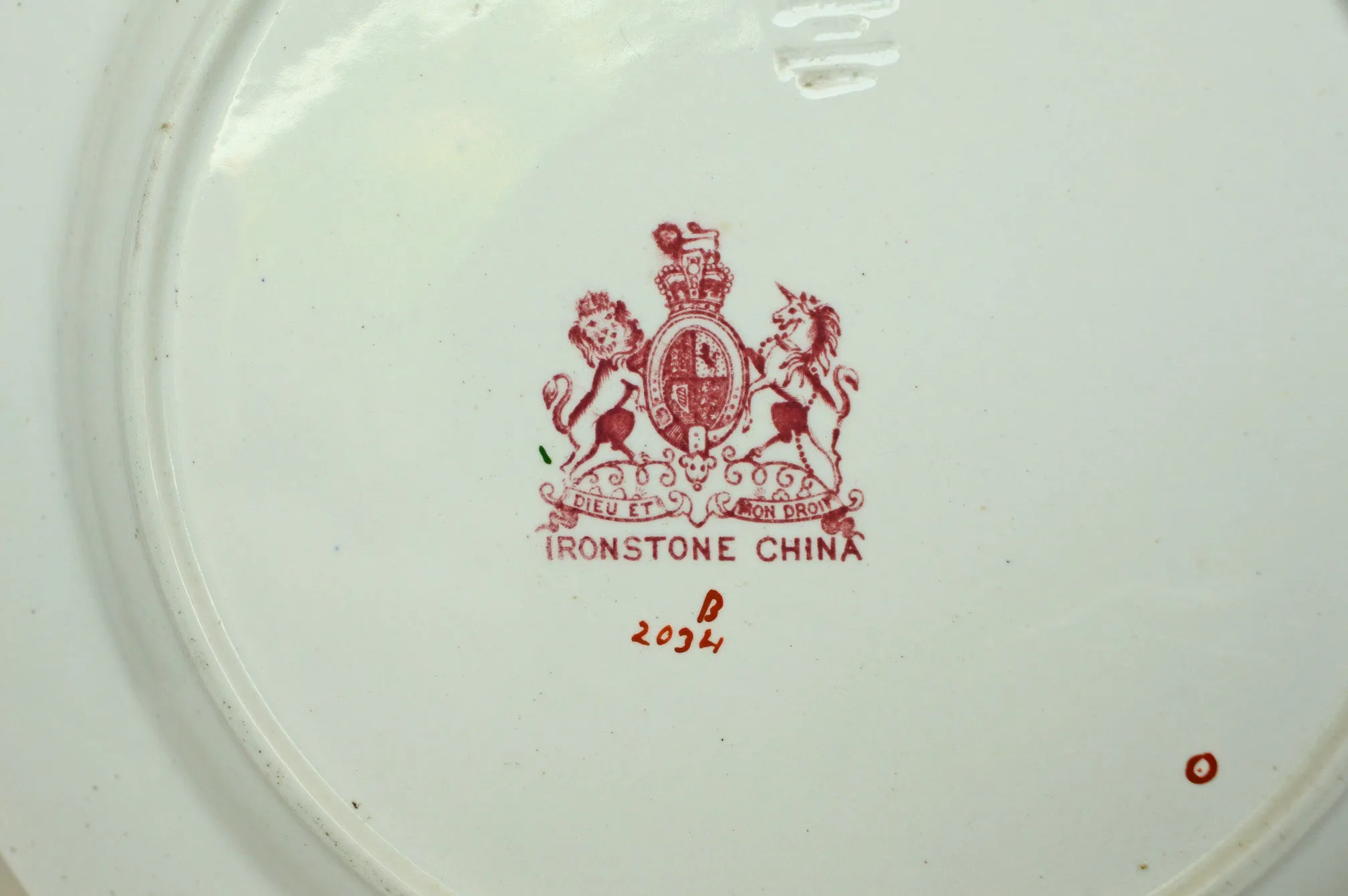 Ashworth's Ironstone china dinner plate. 19th century hand-painted Chinoiserie