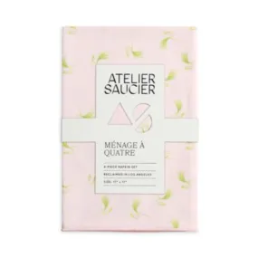 Atelier Saucier Flamingo Pin Napkins, Set of 4