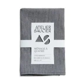 Atelier Saucier Hickory Stripe Napkins, Set of 4