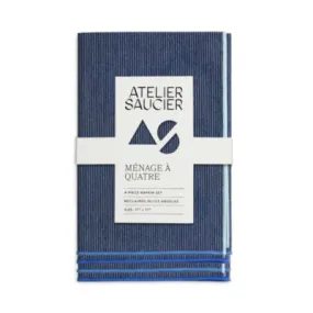 Atelier Saucier Ocean Mist Napkins, Set of 4