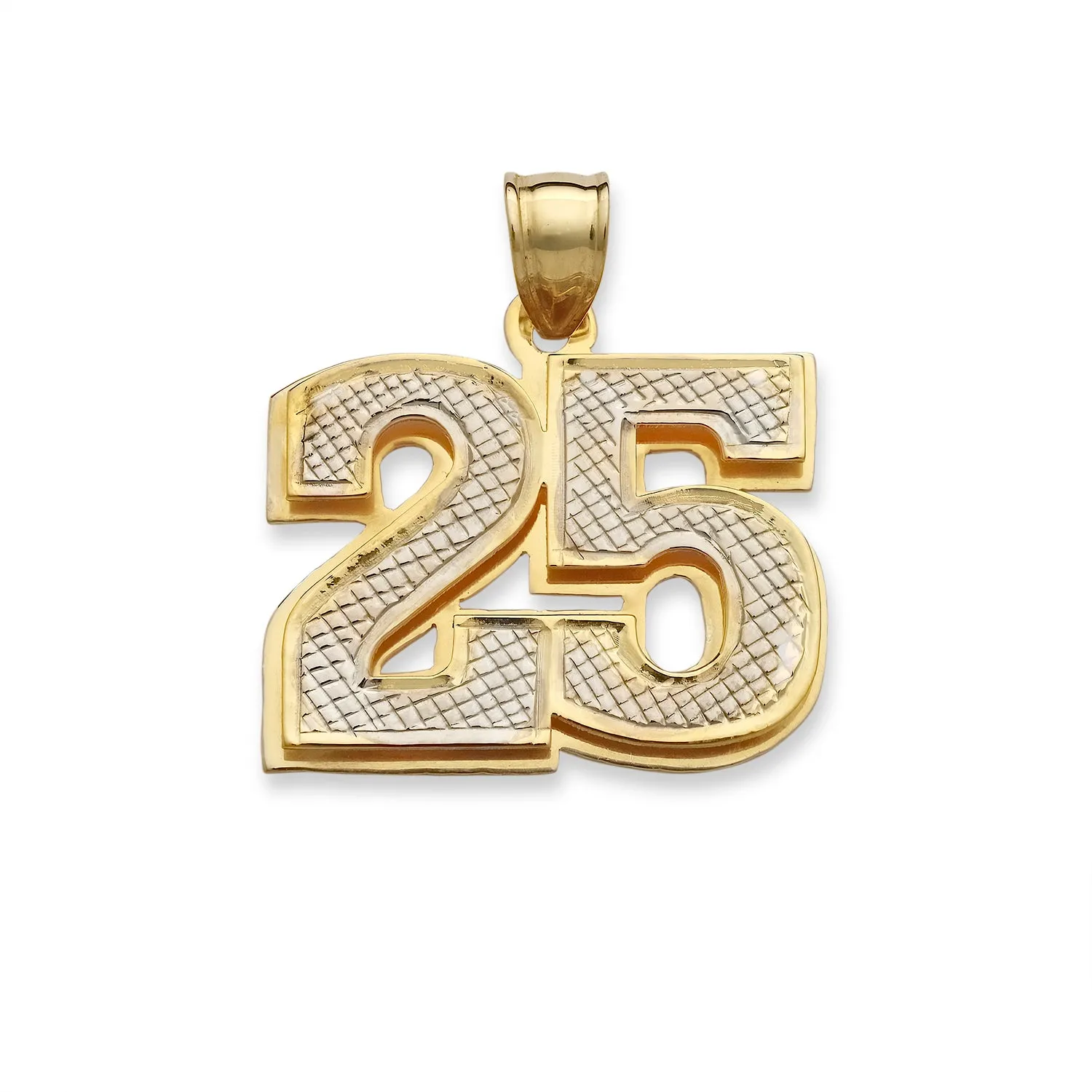 Better Jewelry Number 10K Gold Double Plate Pendant