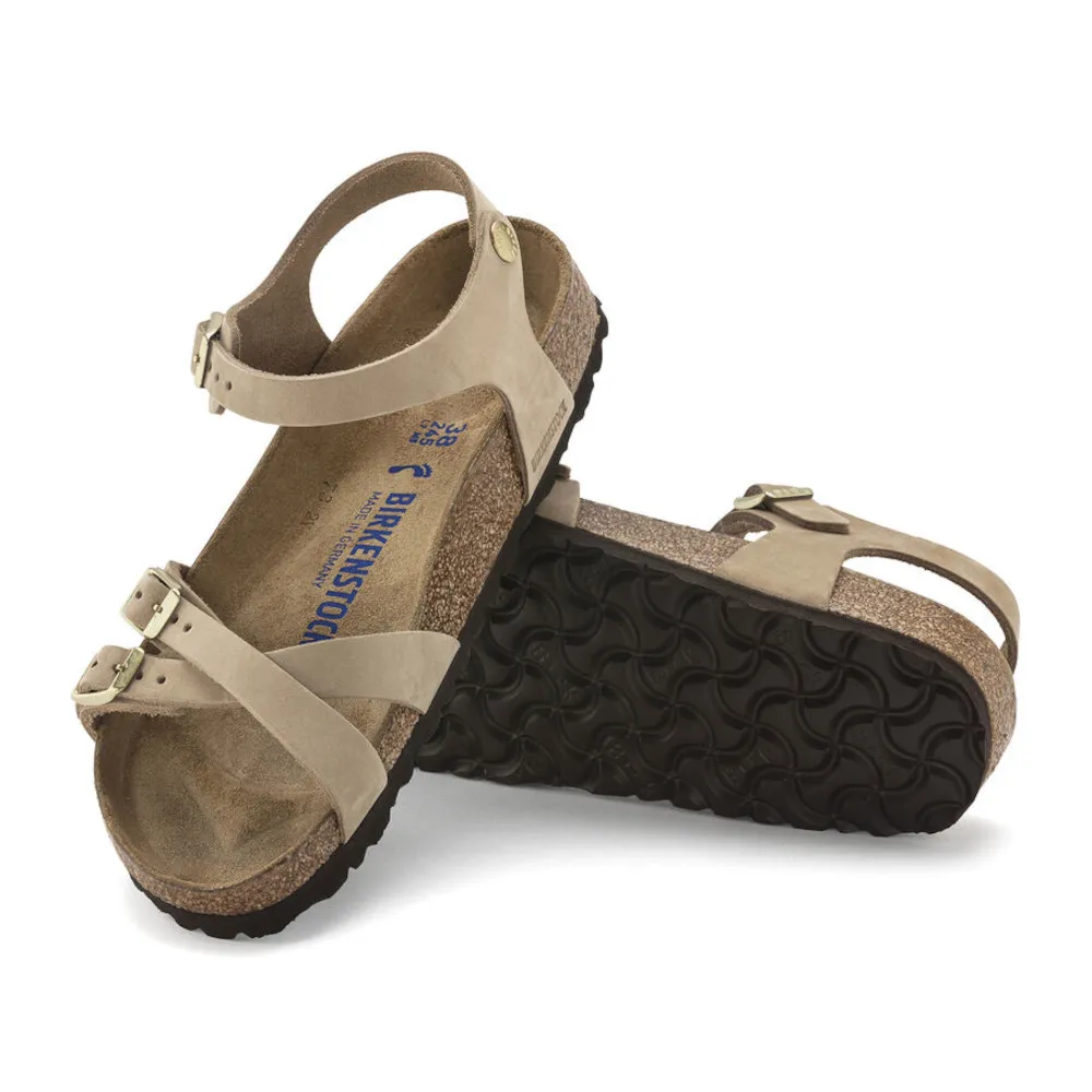 Birkenstock Kumba Soft Footbed Sandcastle Nubuck Women’s Sandals (Regular)