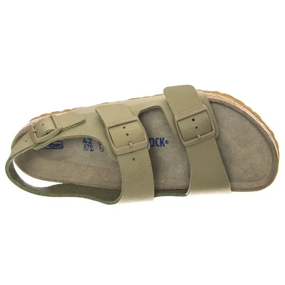 Birkenstock M' Milano SFB Desert Soil Faded Khaki Birko Flor Sandals