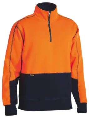 Bisley Hi Vis Fleece 1/4 Zip Pullover