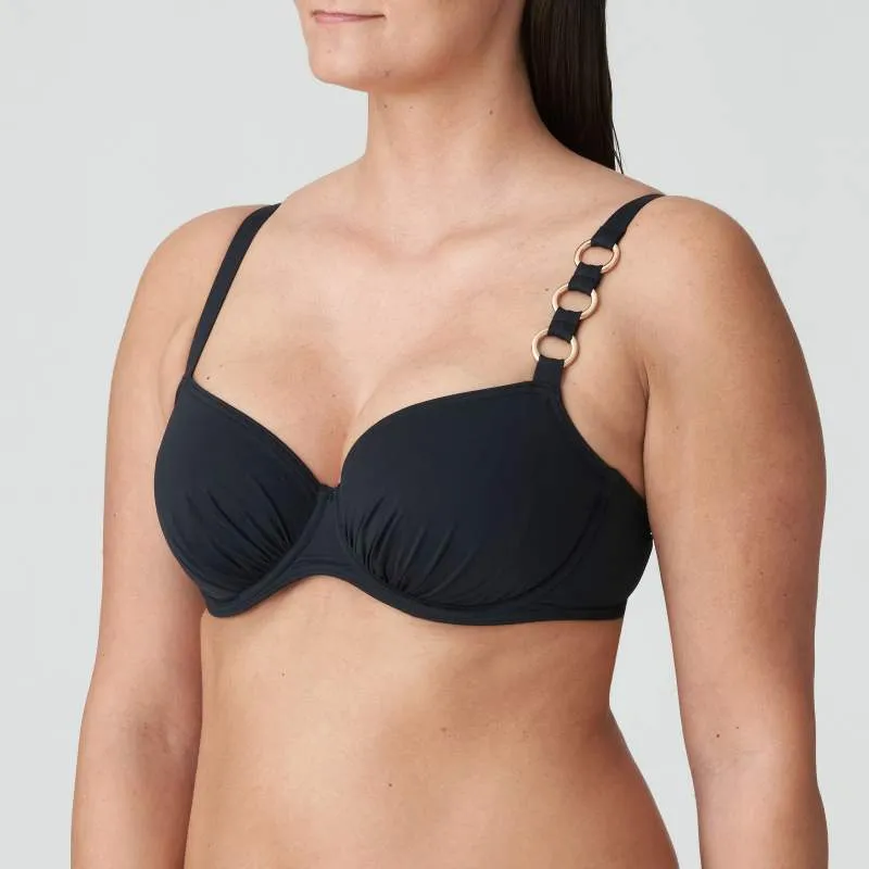 Black bikini underwired and non padded- Unas1 Primadonna Discount- Bikini underwired plus sizes, control       2024 Hannover