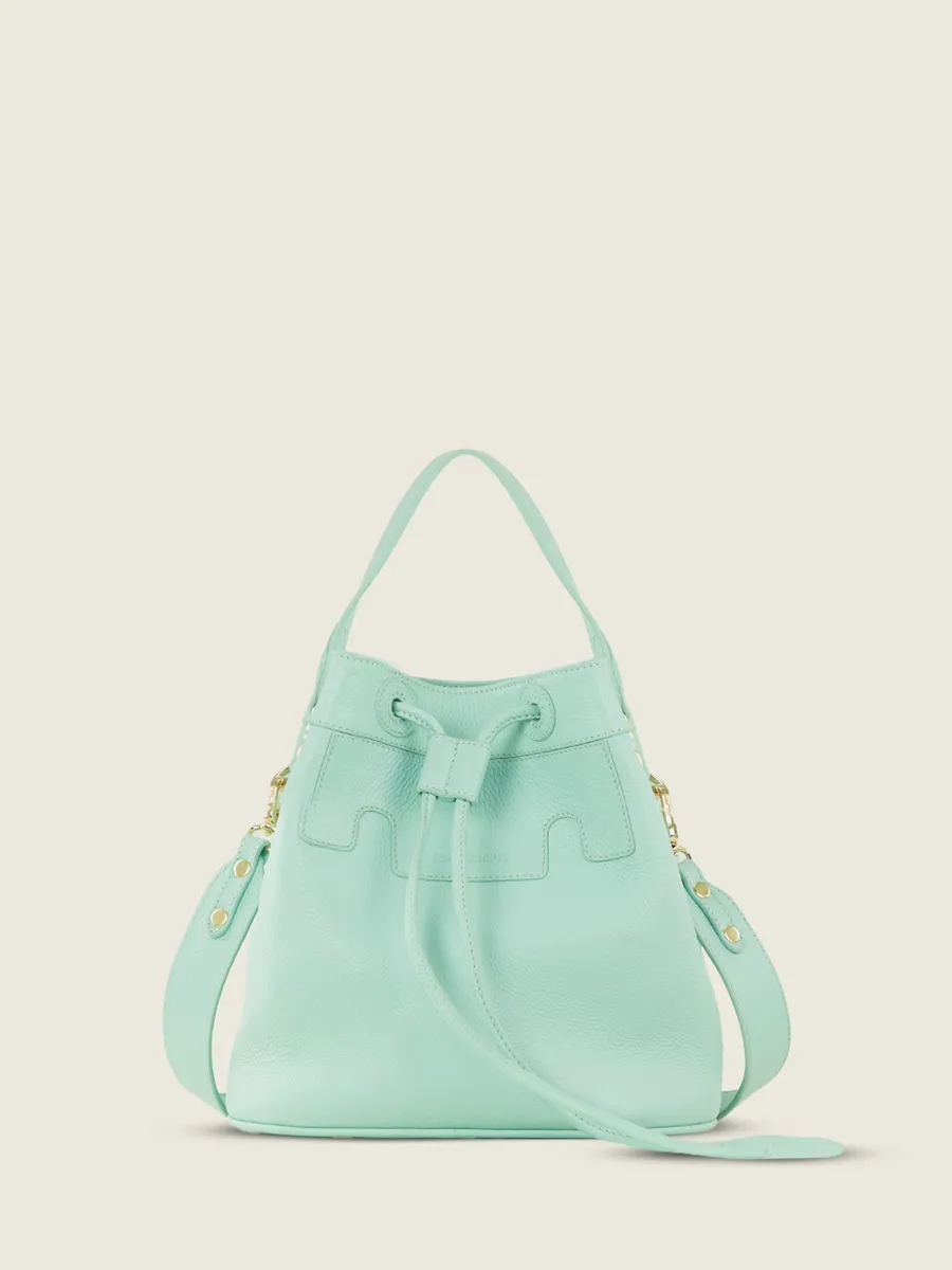 Blue Leather Bucket Bag for Women - Capucine Azur Bleu Ciel | PAUL MARIUS