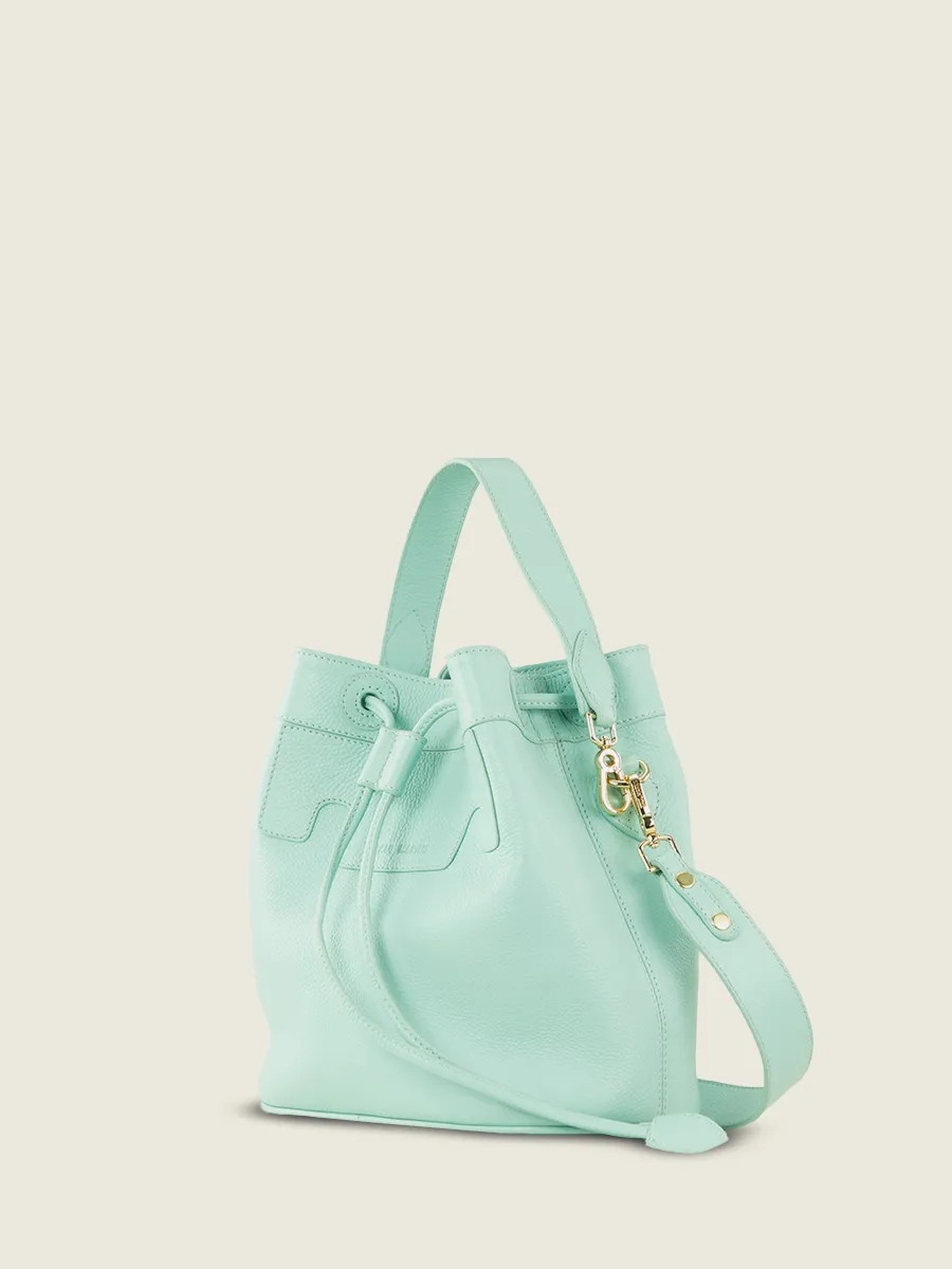 Blue Leather Bucket Bag for Women - Capucine Azur Bleu Ciel | PAUL MARIUS