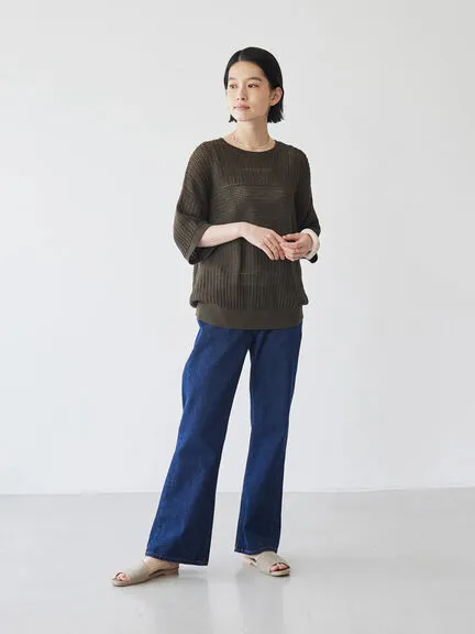 Bobo Tokyo Kamal Knit Short Sleeve Pullover