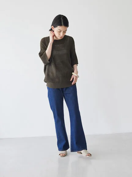 Bobo Tokyo Kamal Knit Short Sleeve Pullover