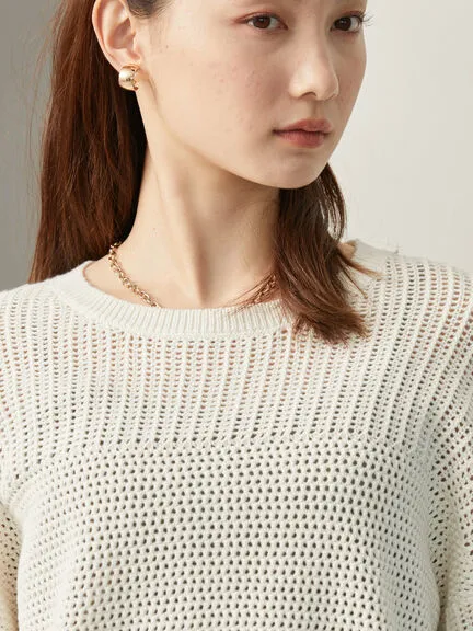 Bobo Tokyo Kamal Knit Short Sleeve Pullover