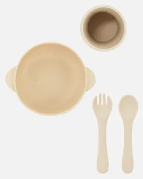 Bowl, Cup, Spoon and Fork Set - Corn