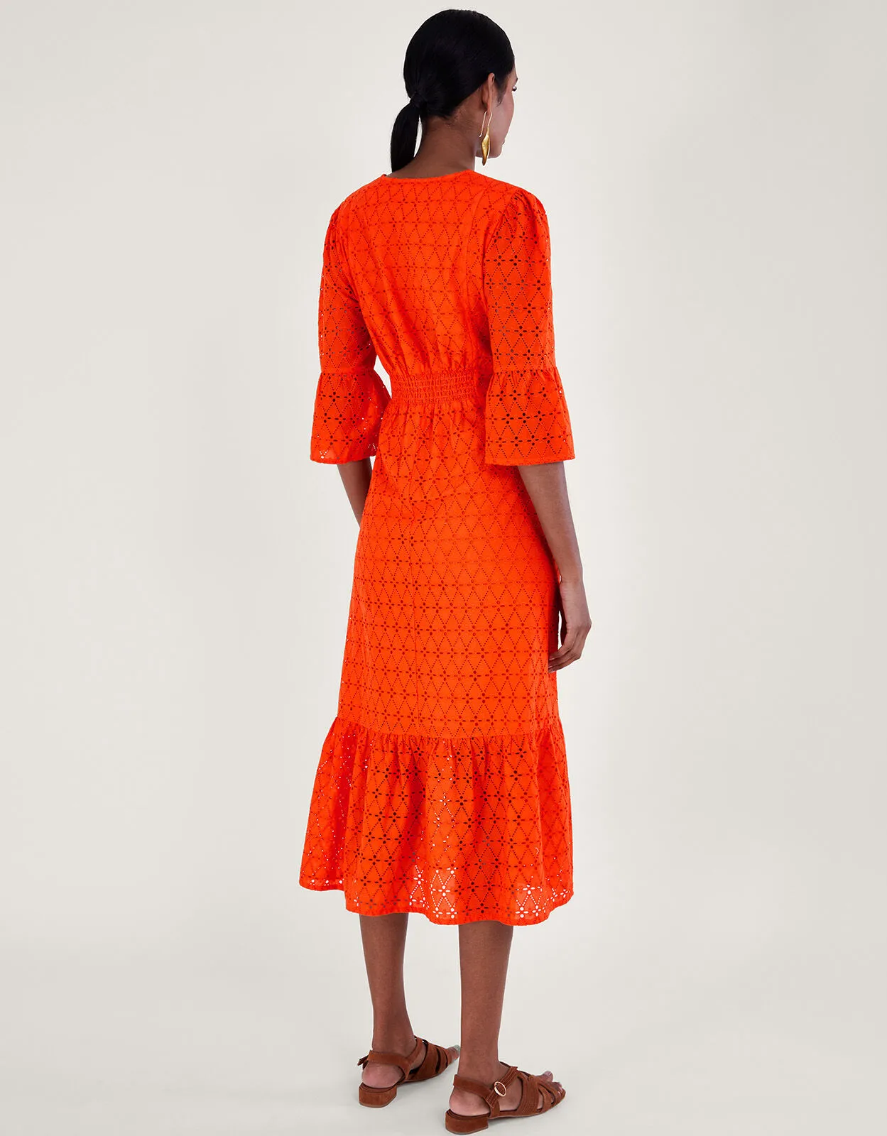 Broderie Dress Orange