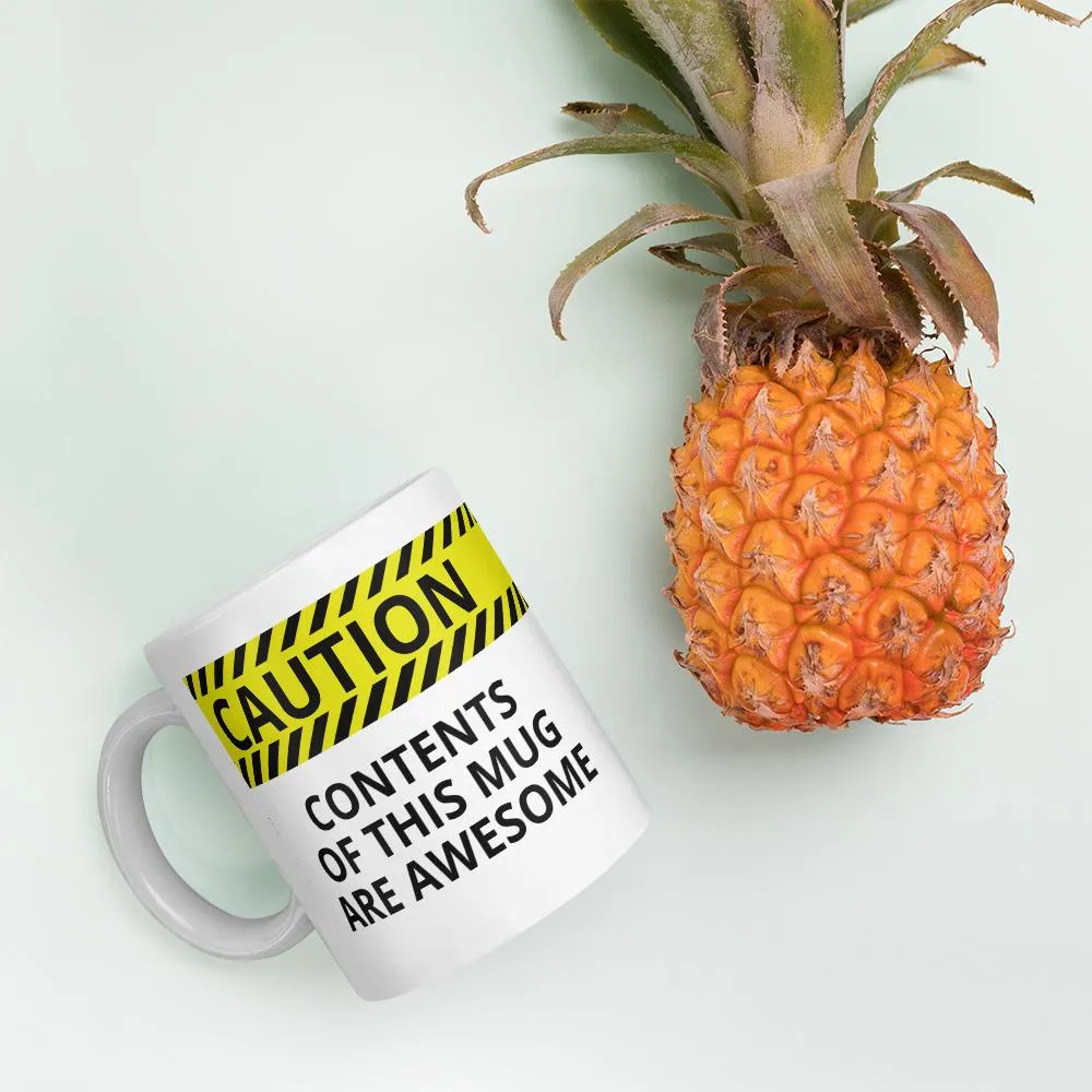 Caution Awesome Coffee Mug