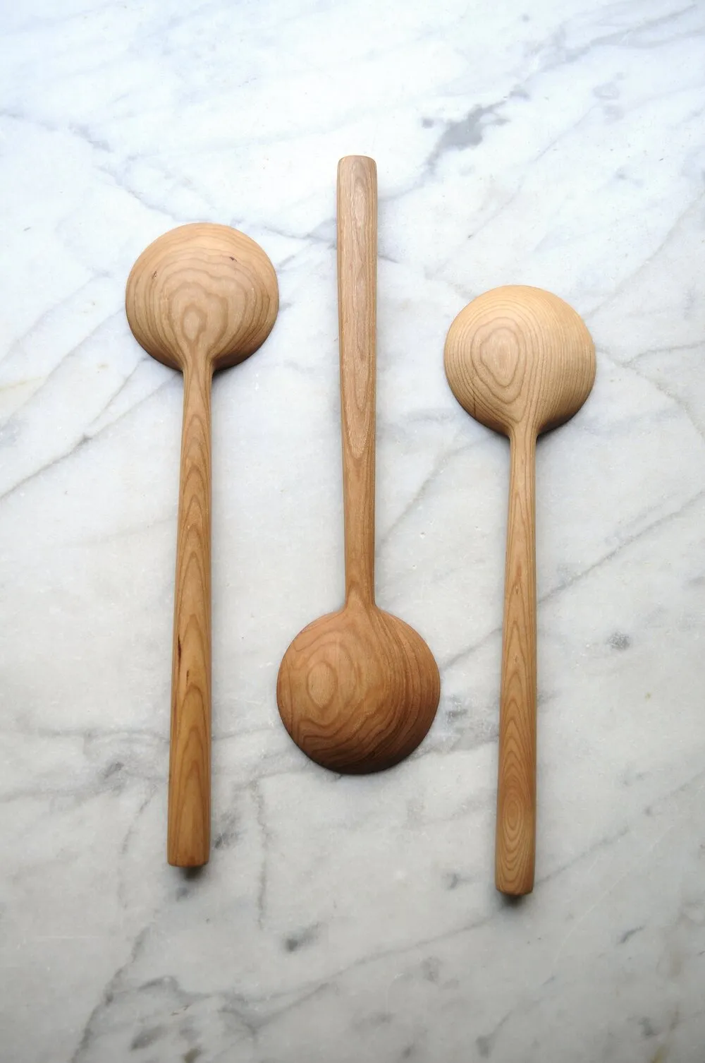 CHERRY WOOD COOKING SPOON - FOUR LEAF