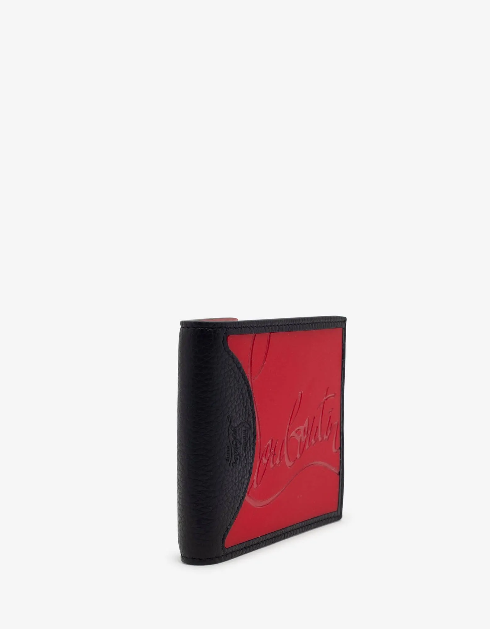 Christian Louboutin Coolcard Sneakers Sole Black & Red Billfold Wallet