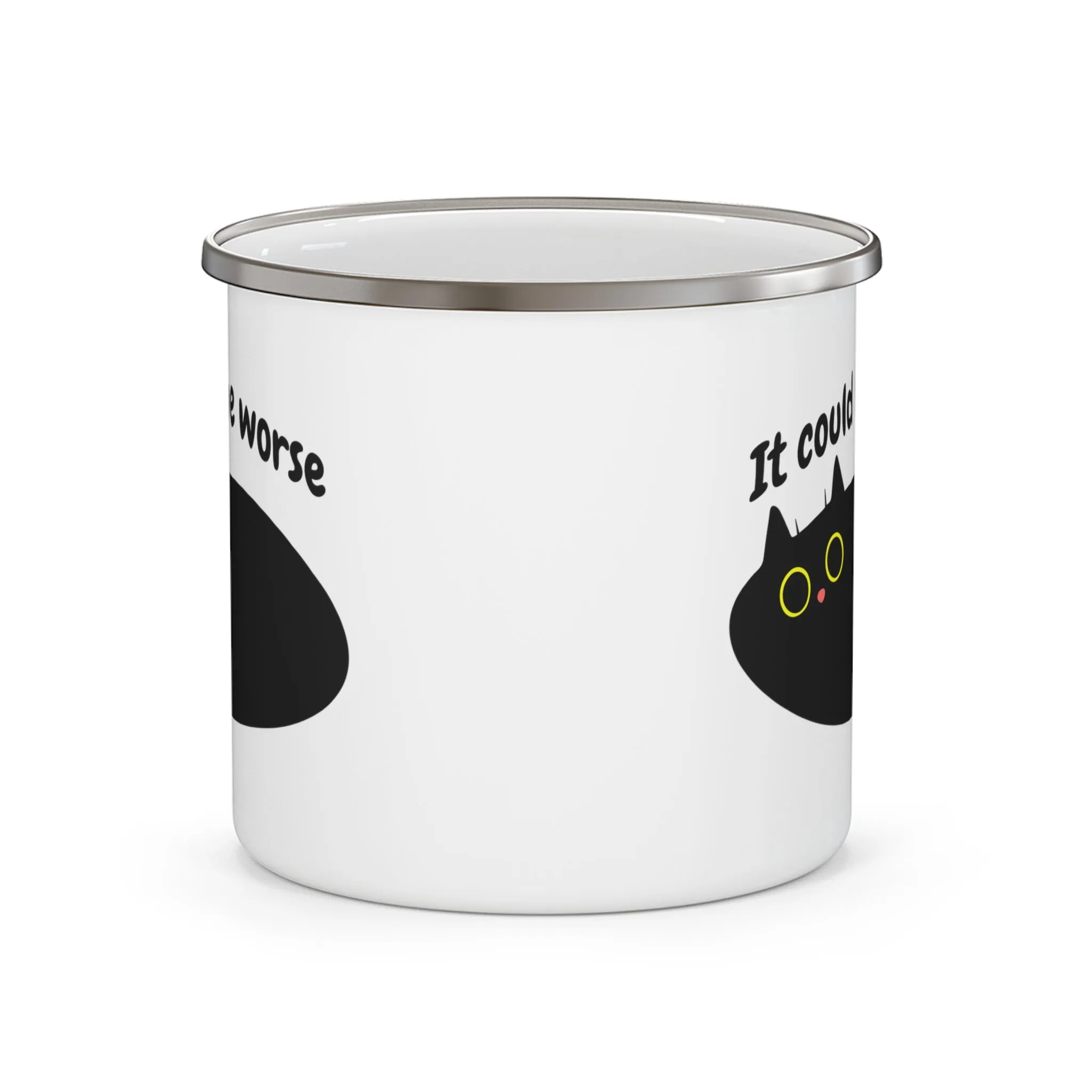 Cute Cat Enamel Camping Mug