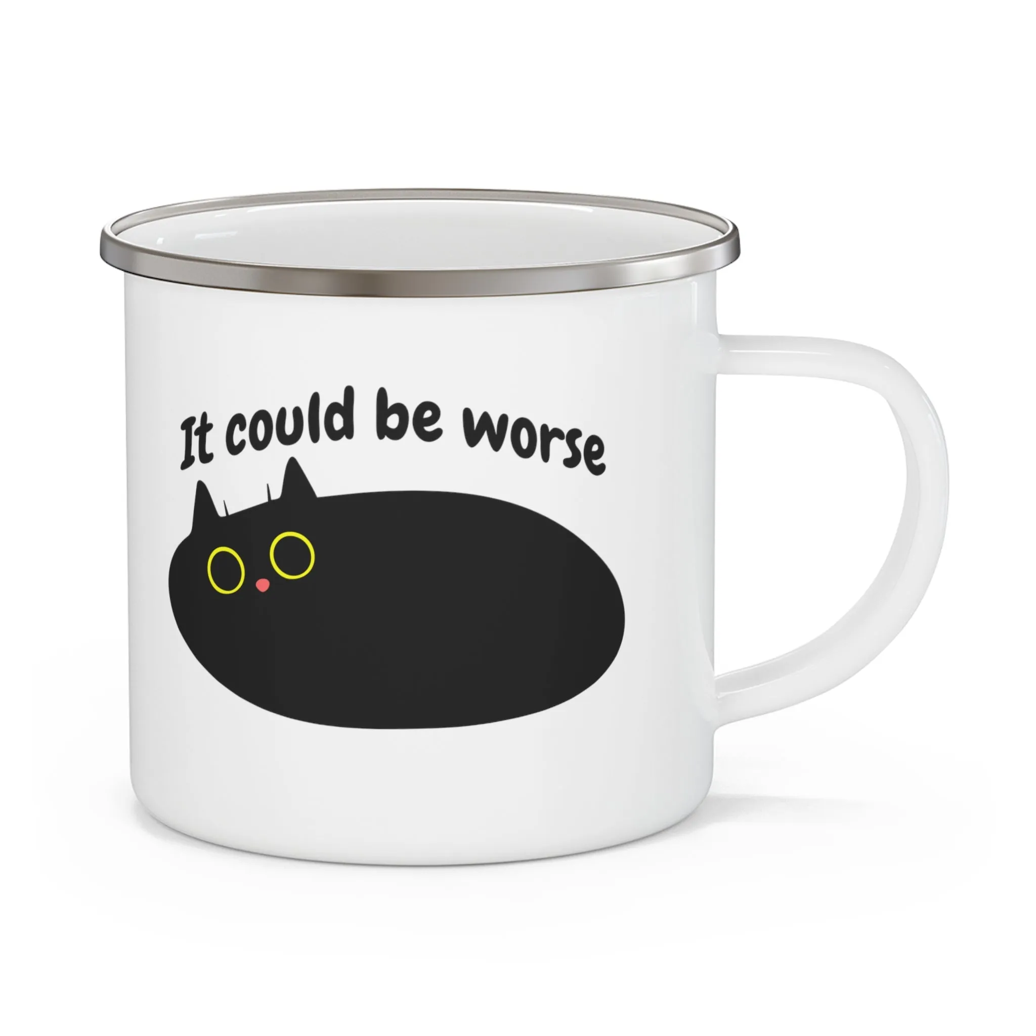 Cute Cat Enamel Camping Mug