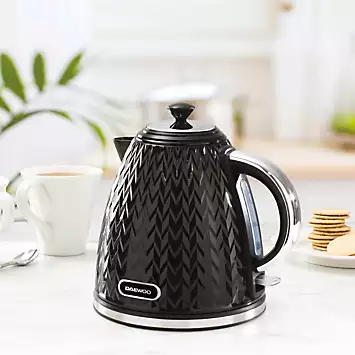 Daewoo Argyle 1.7L 3Kw Jug Kettle - Black | Kaleidoscope