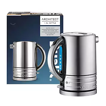 Dualit Architect 1.5L Kettle- Stainless Steel with Black Trim 72905 | Kaleidoscope