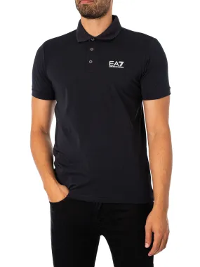 EA7 Logo Polo Shirt - Night Blue