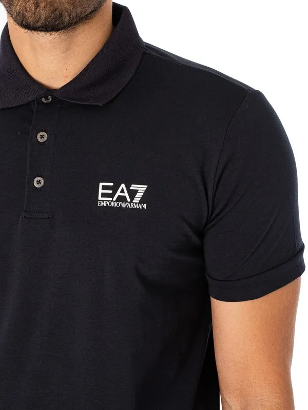 EA7 Logo Polo Shirt - Night Blue