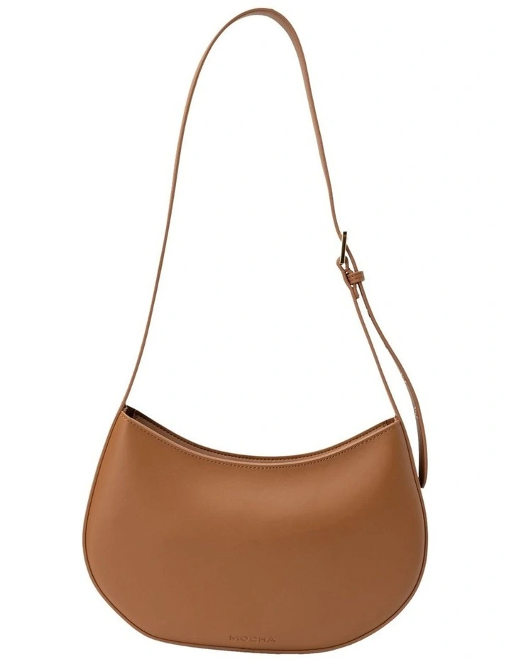 Eliana Leather Shoulder Bag in Tan