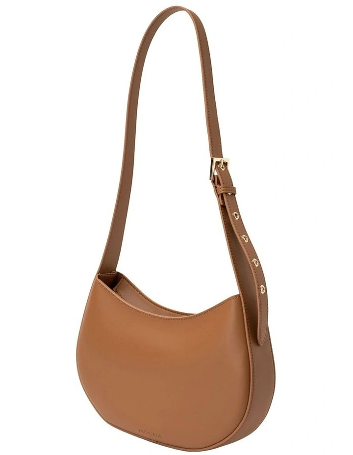 Eliana Leather Shoulder Bag in Tan