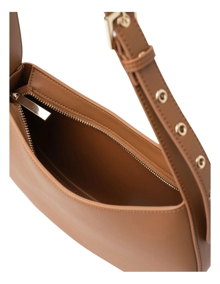 Eliana Leather Shoulder Bag in Tan