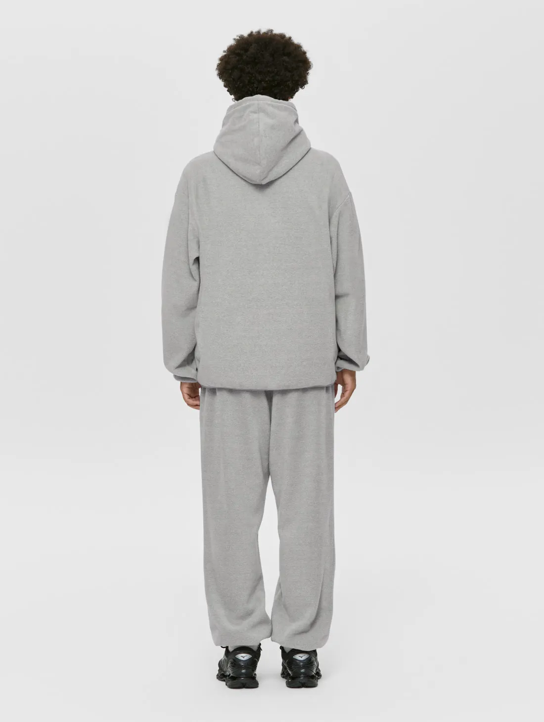 ESSENTIAL MICRO FLEECE HOODIE-MELANGE GREY