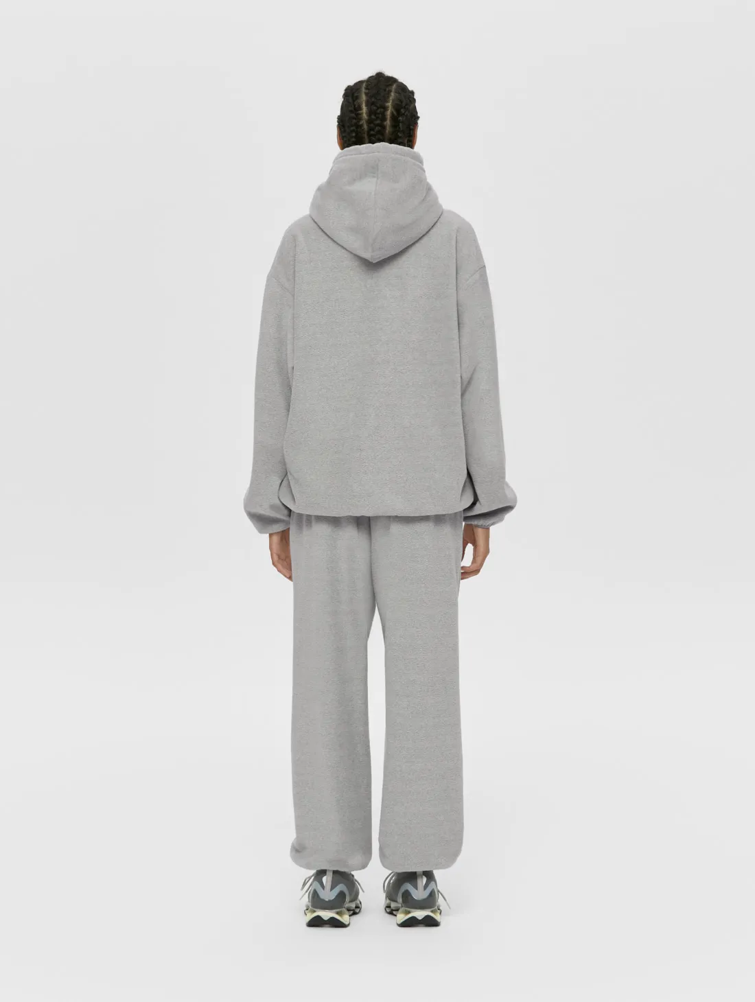 ESSENTIAL MICRO FLEECE HOODIE-MELANGE GREY