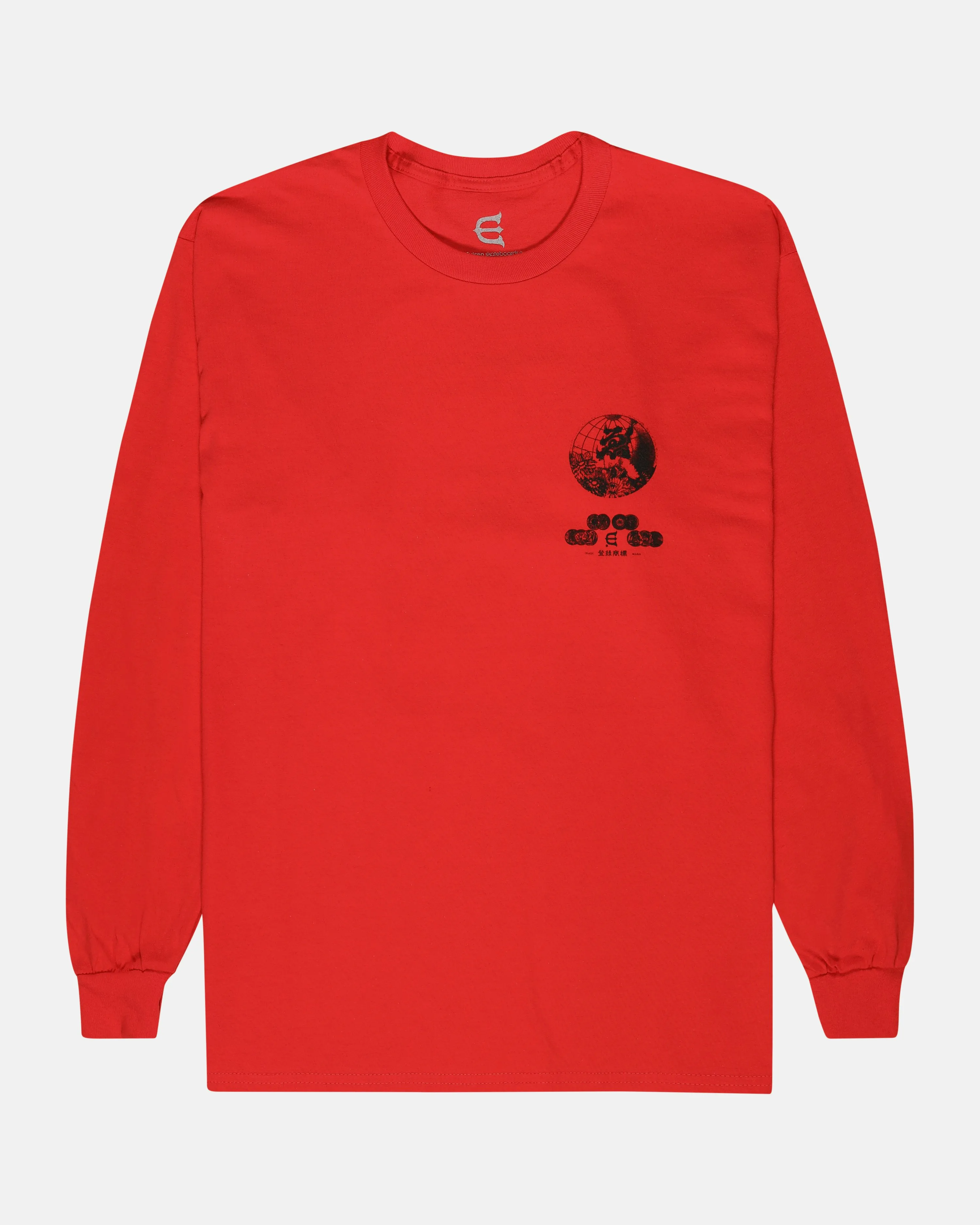 Evisen Skateboards Longsleeve - Globe Label Green | Men | Junkyard