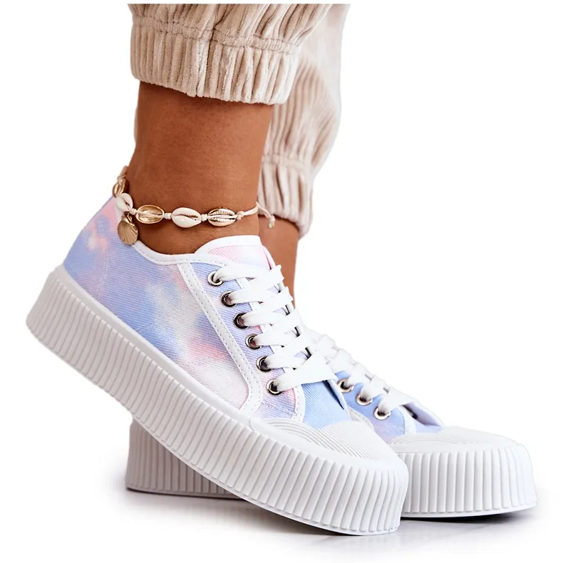 FB2 Low Sneakers On The Platform Blue-Pink Mischa