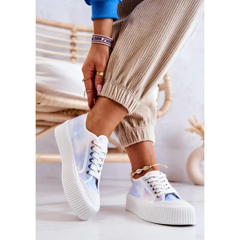 FB2 Low Sneakers On The Platform Blue-Pink Mischa