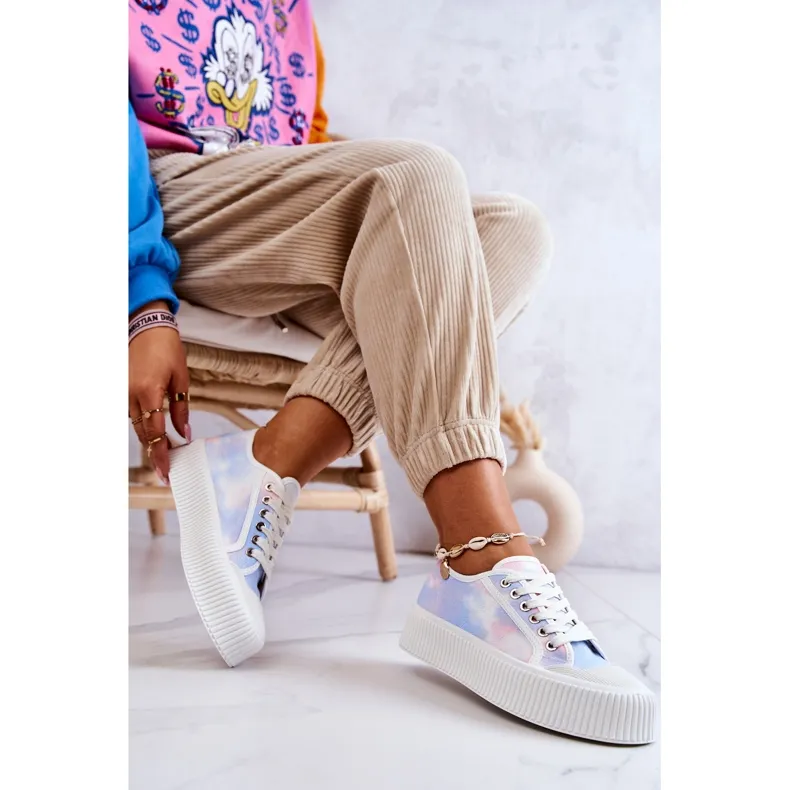 FB2 Low Sneakers On The Platform Blue-Pink Mischa