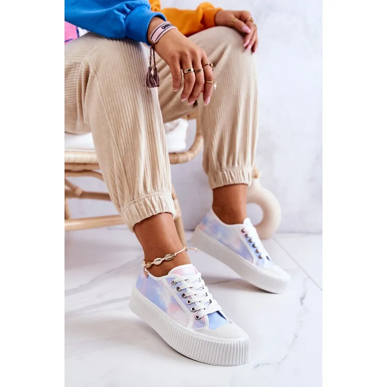 FB2 Low Sneakers On The Platform Blue-Pink Mischa