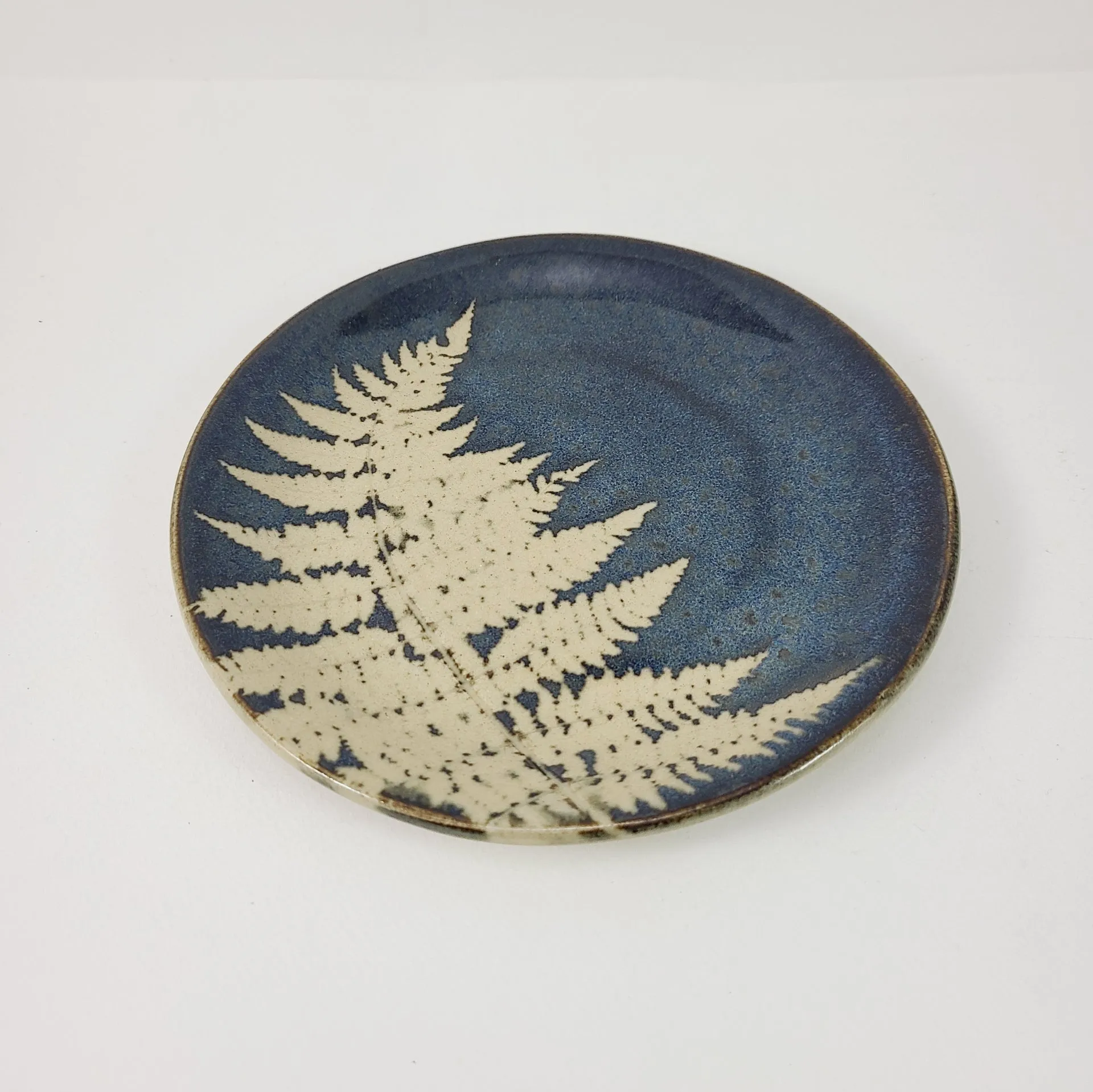 Fern Dark Small Plate by Kaleidoscope Pottery