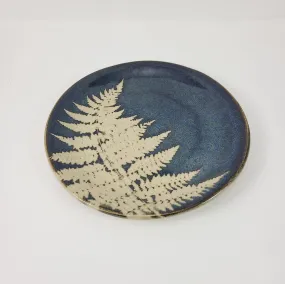 Fern Dark Small Plate by Kaleidoscope Pottery