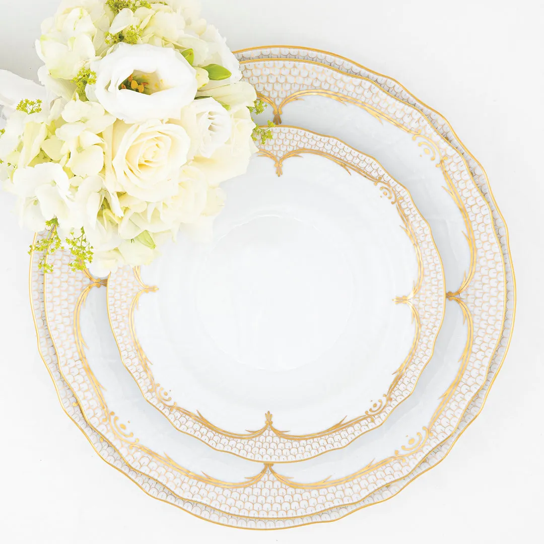 Fish Scale Bread & Butter Plate, Gold