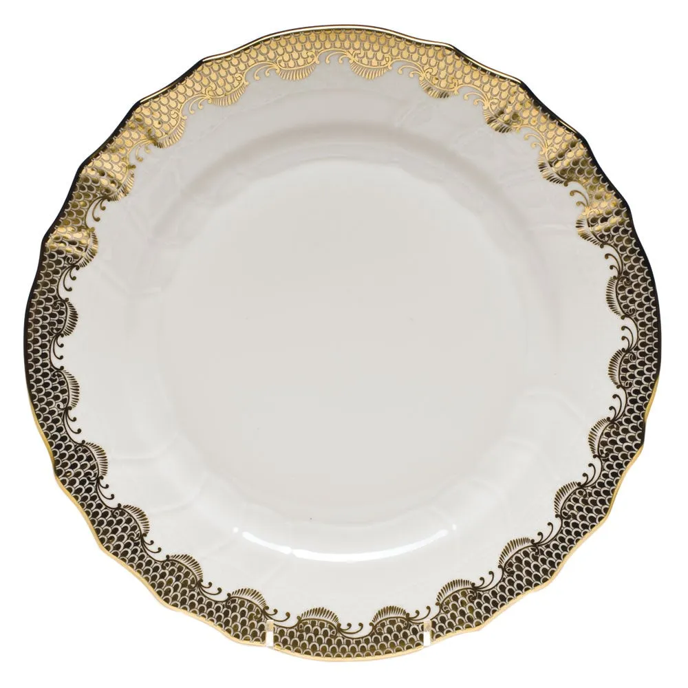 Fish Scale Dinner Plate, Gold