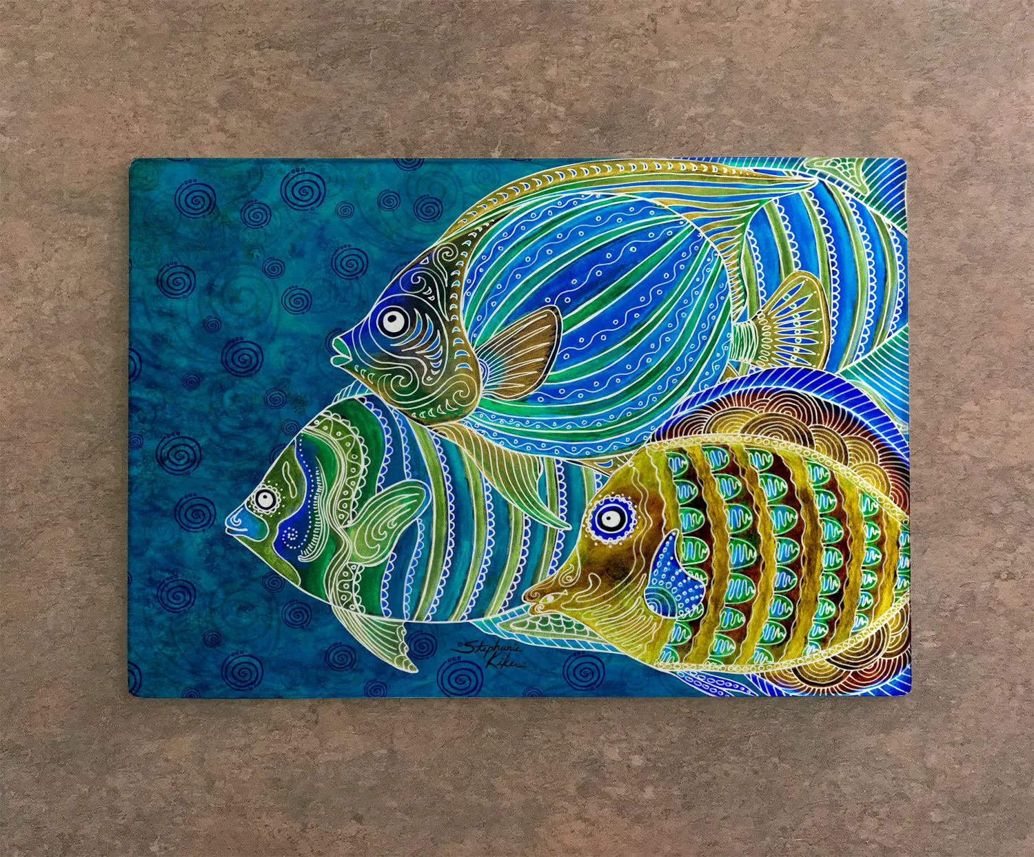 Fish School Cutting Board