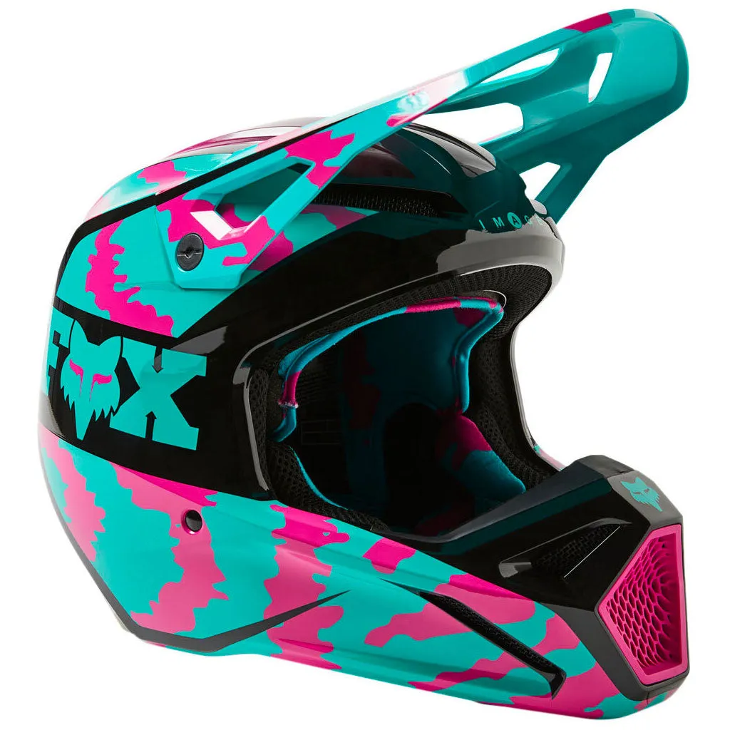 Fox - V1 Nuklr Teal Helmet