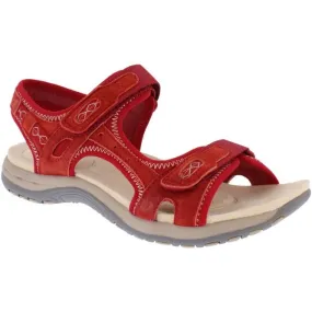 Free Spirit  Womens Frisco Chilli Pepper Double Strap Riptape Sandals 41051